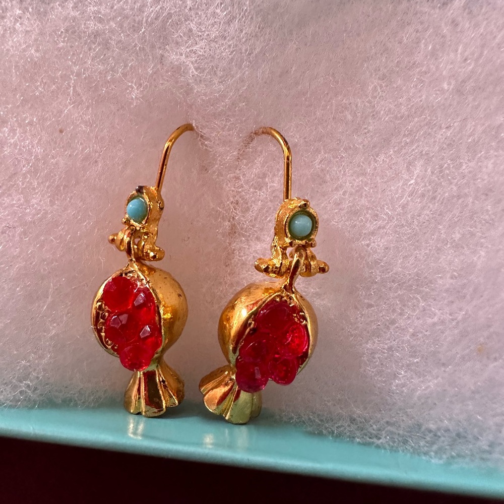 Beautiful Gold Turquoise Gemstone Earrings🩵♥️